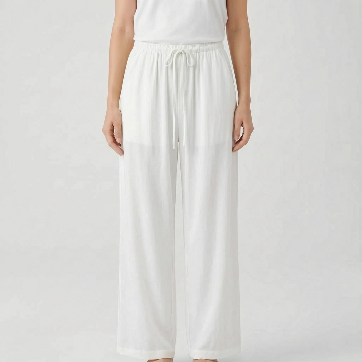 Wide Leg Summer Trousers -  Hazel