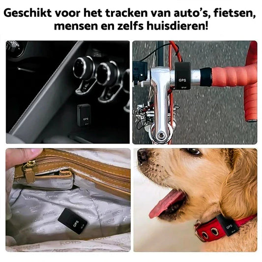 Schwarzer GPS-Tracker für Autos, Fahrräder, Haustiere; kompakt, vielseitig einsetzbar.