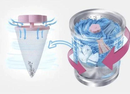 Wäschefilter für Tierhaare, rosa, Netzmaterial, Waschmaschine, effizienter Haarfänger.